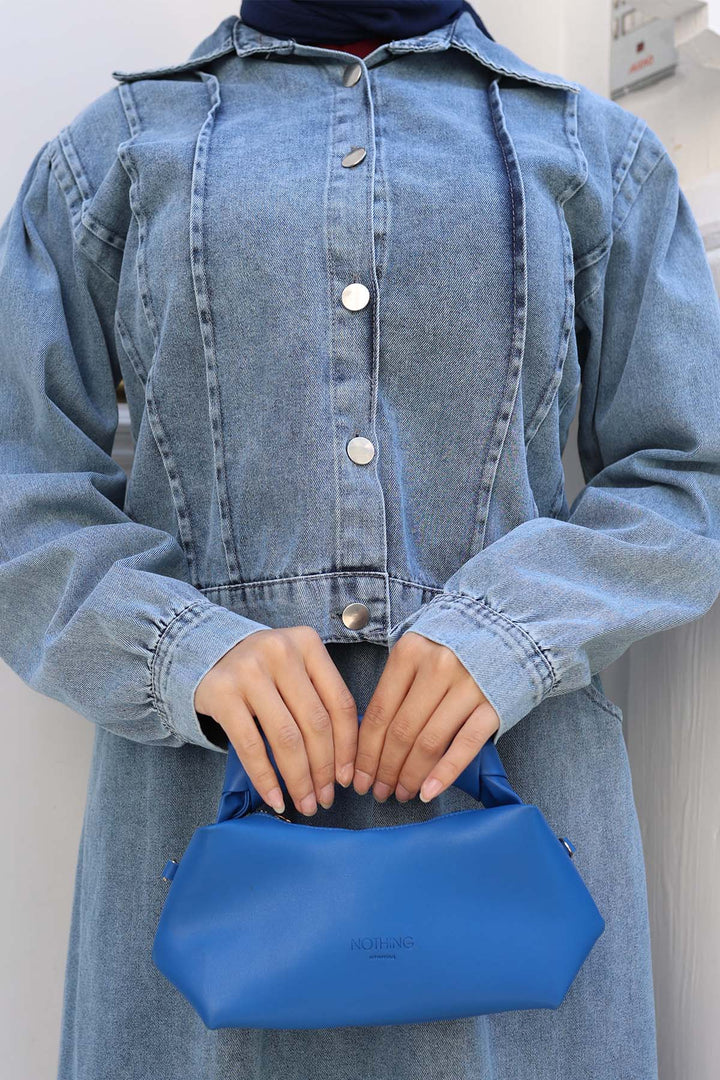 BNG Women Düğmeli Ceketli Etekli Kot Takım Mavi 2105 - Union City