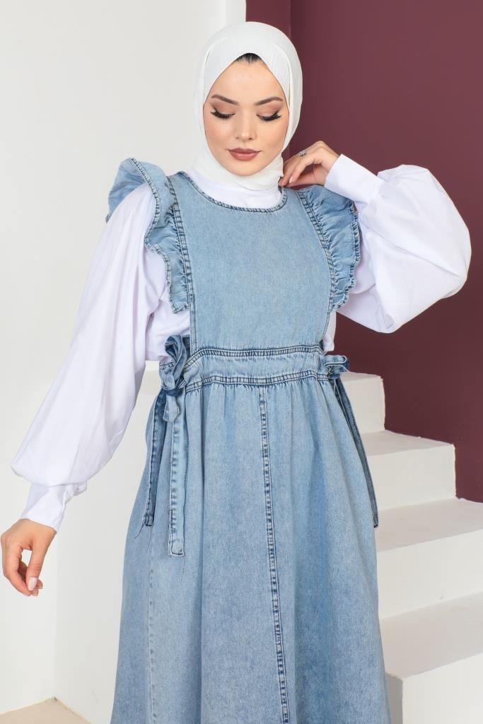 BNG Women Blue Dress with Side Laces - Clermont