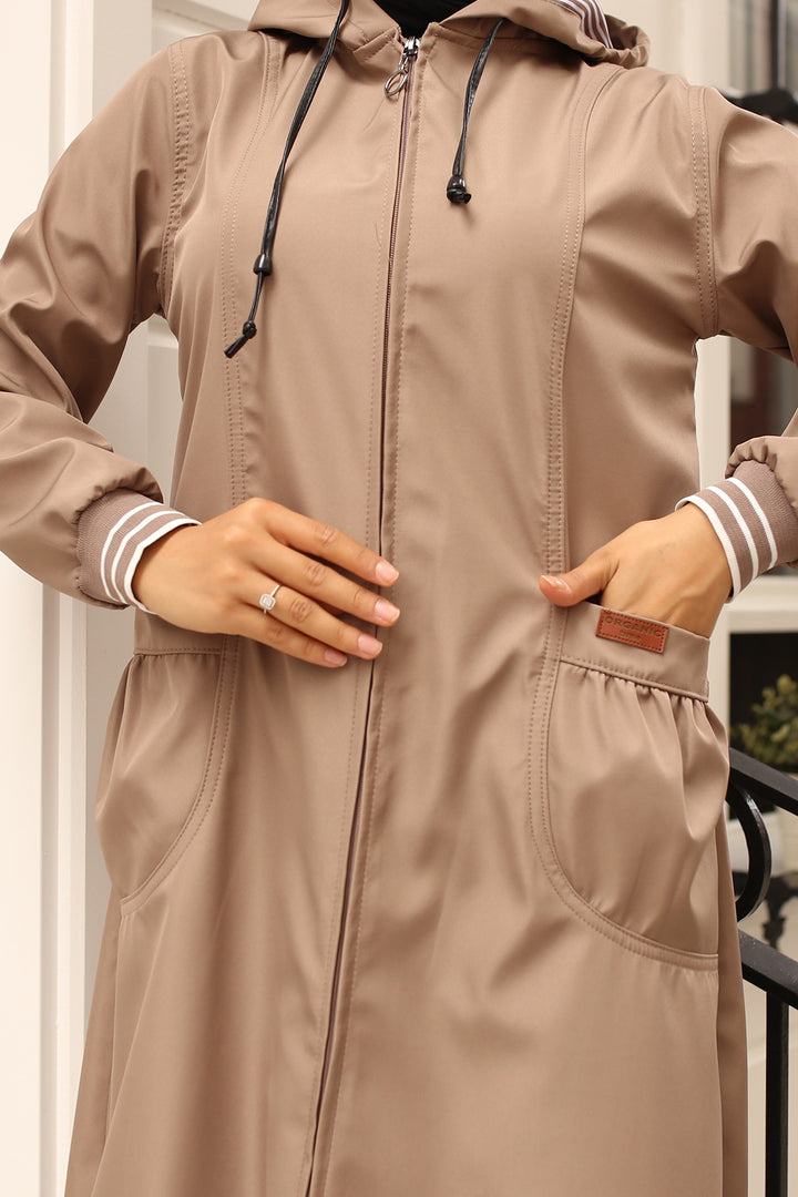 BNG Women  Mobile Detailed Seasonal Trench Coat Beige - Santa Catarina Otzolotepec