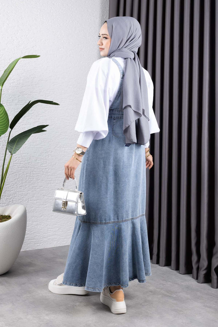 BNG Women Kot Salopet Elbise Mavi 563 - Sheboygan