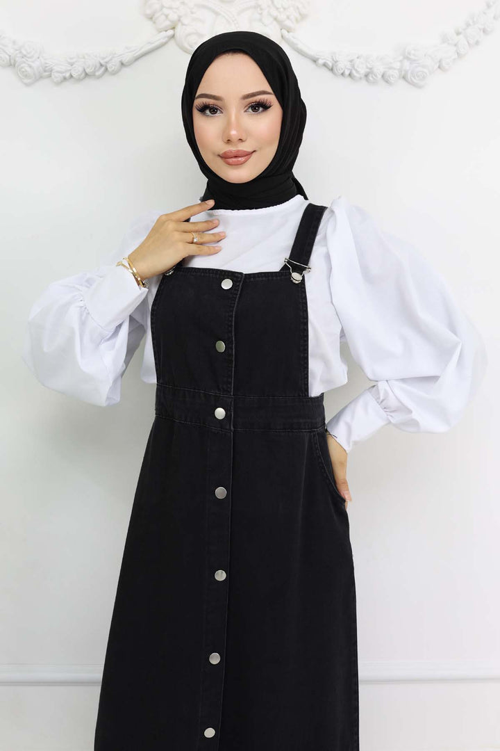 BNG Women Black Denim Jumpsuit Dress 563 - Dráma