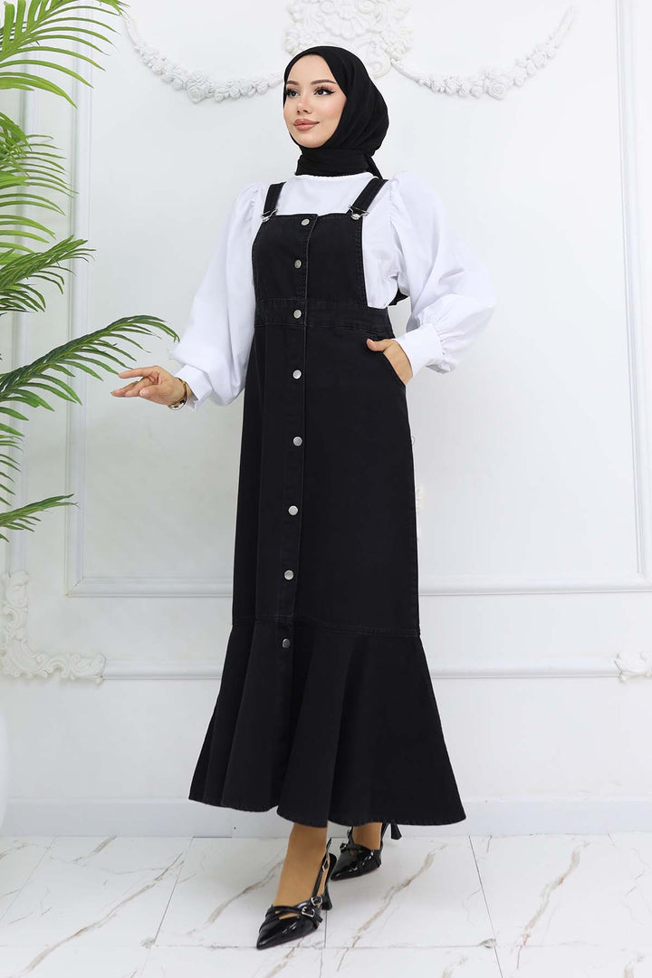 BNG Women Black Denim Jumpsuit Dress 563 - Dráma