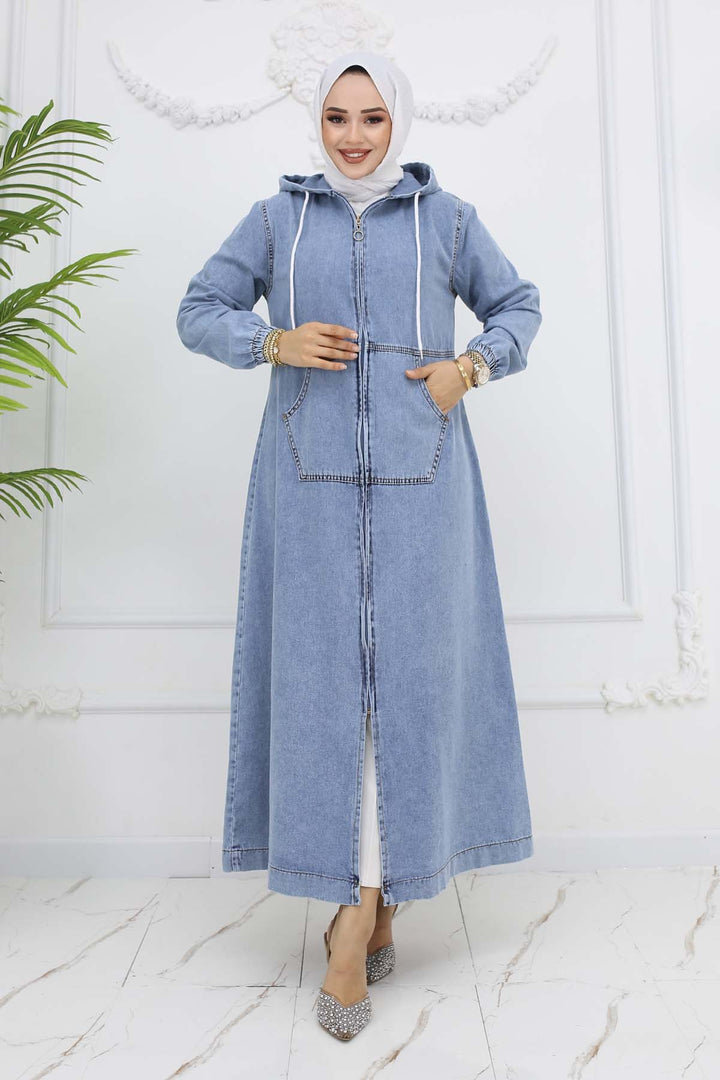 BNG Women Hooded Denim Jacket Blue 1101 - New Brunswick