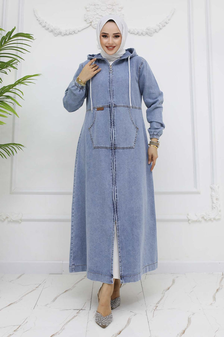 BNG Women Hooded Denim Jacket Blue 1101 - Rubí