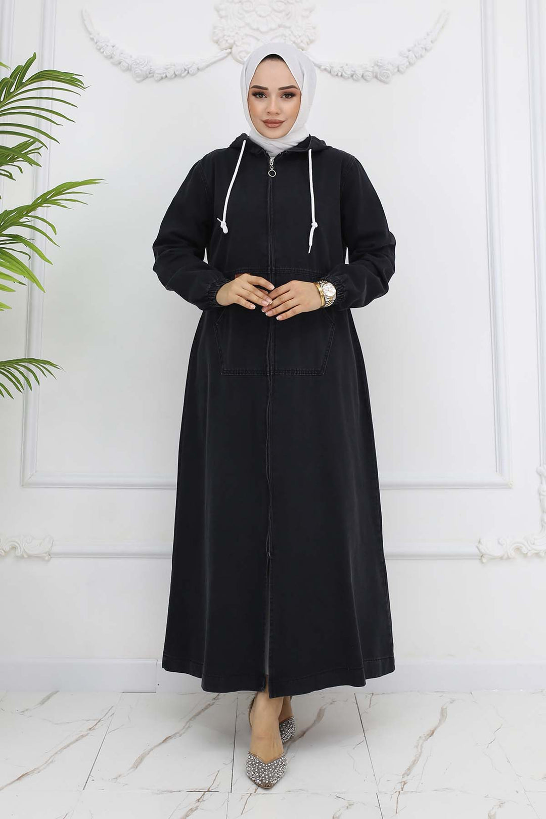 BNG Women Hooded Denim Jacket Black 1101 - Torquay