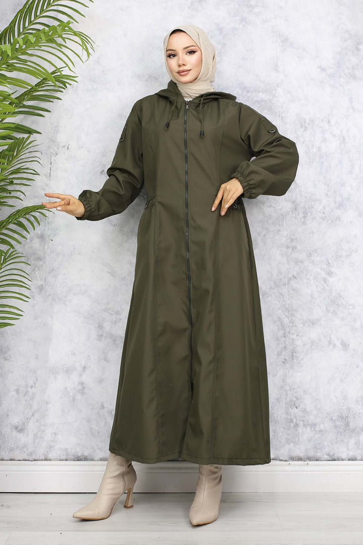 BNG Women Mevsimlik Trençkot Haki 1305 - Denver