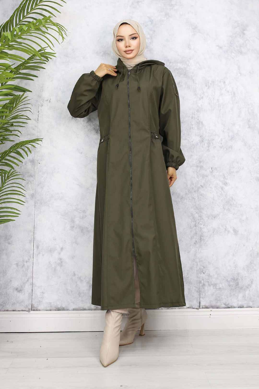 BNG Women Mevsimlik Trençkot Haki 1305 - Denver