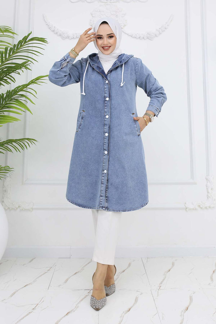BNG Women Buttoned Denim Jacket Blue 1308 - Pinellas Park