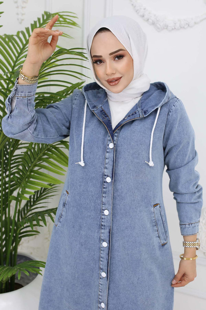 BNG Women Buttoned Denim Jacket Blue 1308 - Pinellas Park