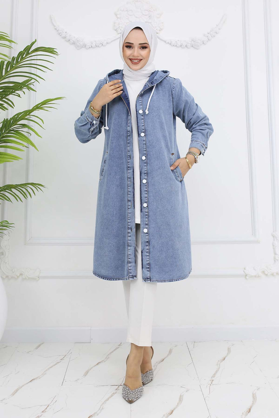 BNG Women Buttoned Denim Jacket Blue 1308 - Moita