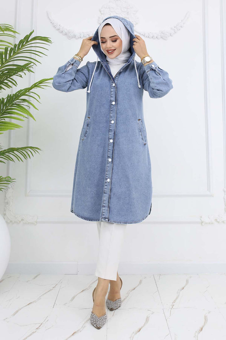 BNG Women Buttoned Denim Jacket Blue 1308 - Pinellas Park