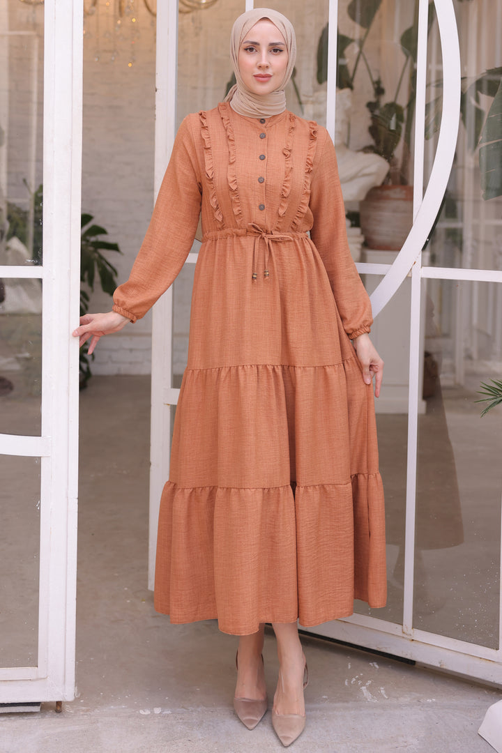 BNG Women Frilly Dress Cinnamon - Clermont