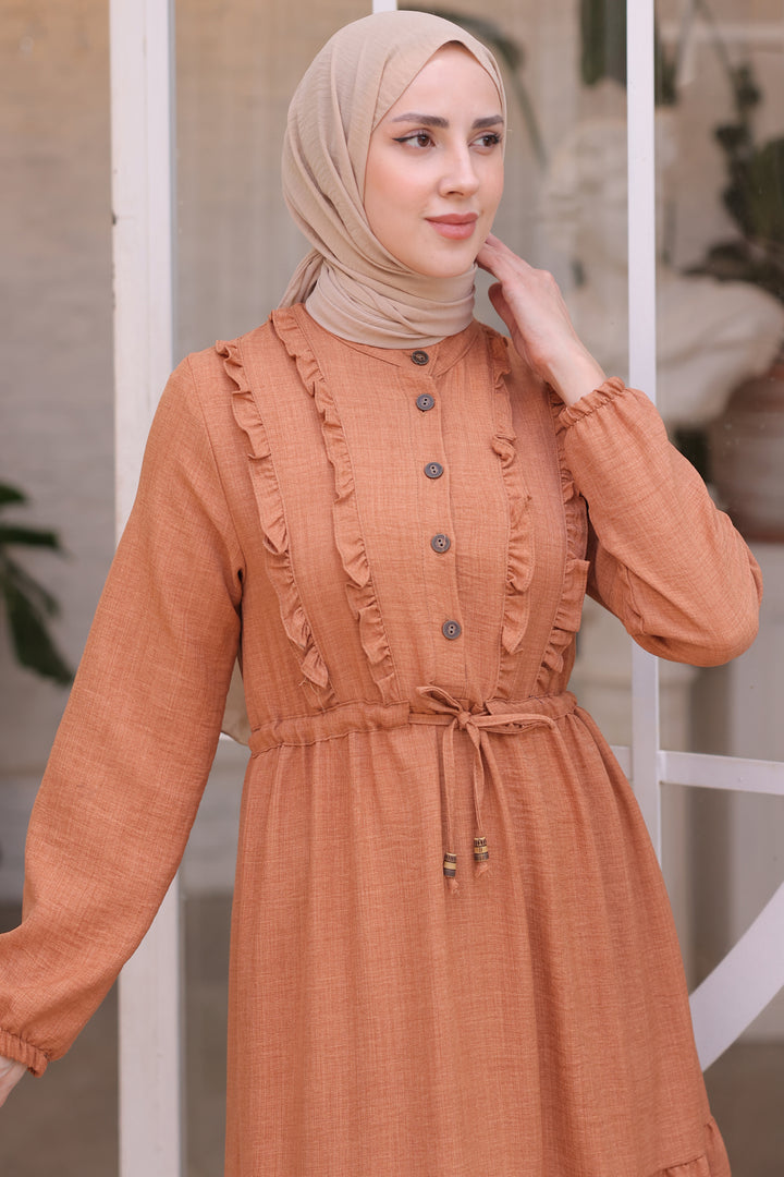 BNG Women Frilly Dress Cinnamon - Clermont