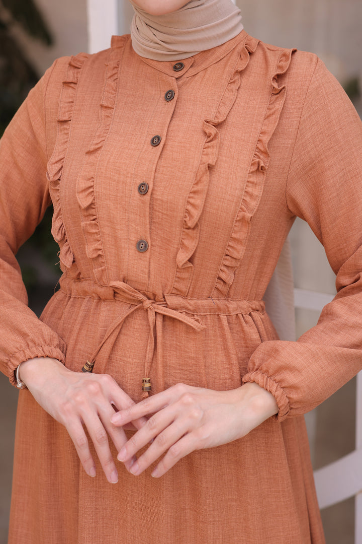 BNG Women Frilly Dress Cinnamon - Clermont