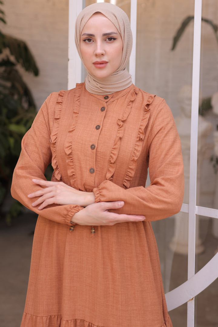 BNG Women Frilly Dress Cinnamon - Clermont