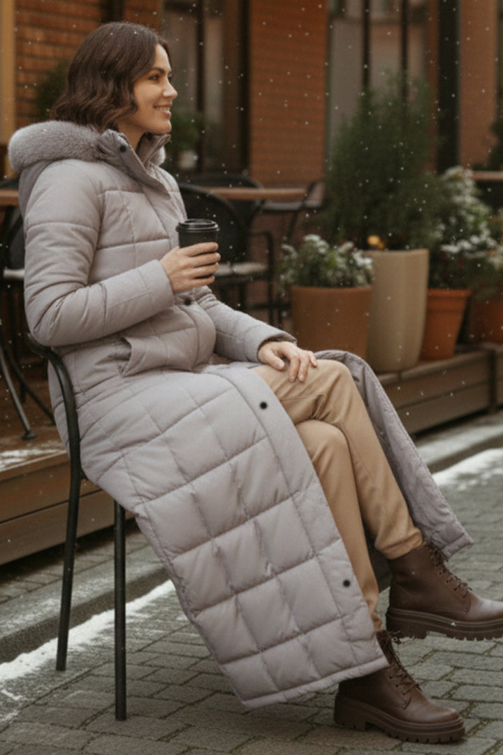 BNG Women Hooded Quilted Coat O2005 Beige - Coral Gables