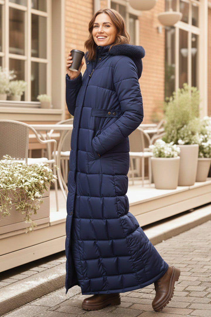 BNG Women Hooded Quilted Jacket O2005 Navy - Terrebonne