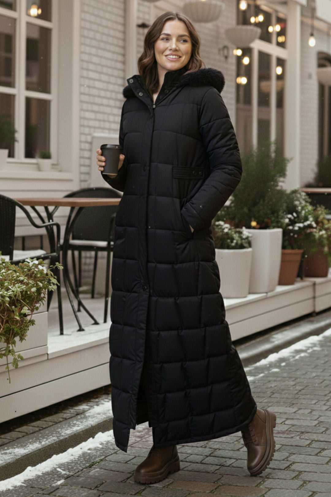 BNG Women Hooded Quilted Jacket O2005 Black - Vale de Cavalos