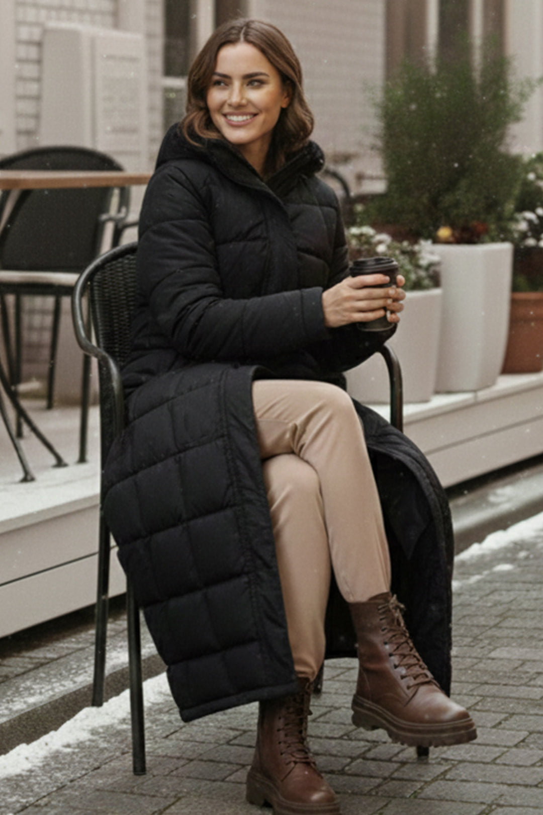 BNG Women Hooded Quilted Jacket O2005 Black - Vale de Cavalos