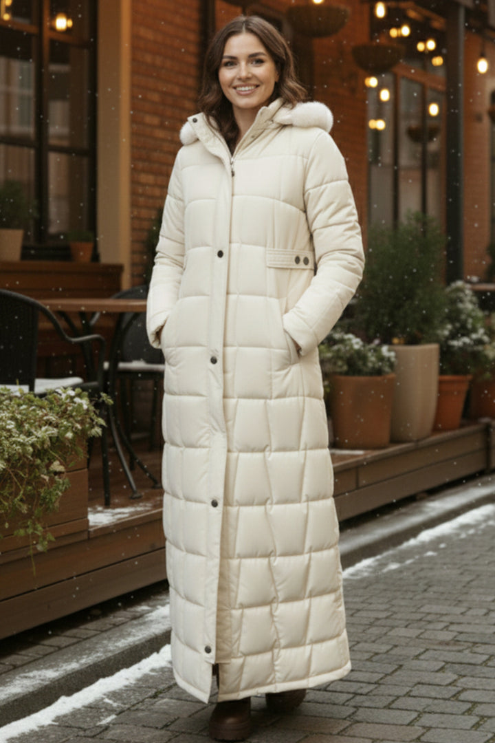 BNG Women Hooded Quilted Jacket O2005 Stone Color - Braine-l’Alleud