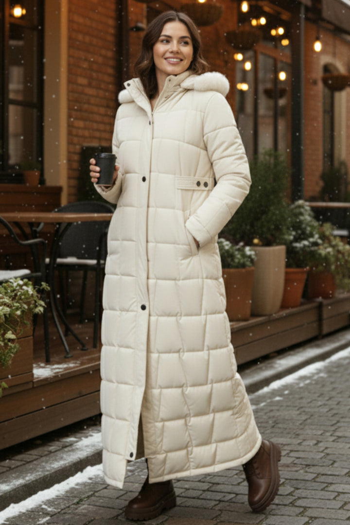 BNG Women Hooded Quilted Jacket O2005 Stone Color - Braine-l’Alleud