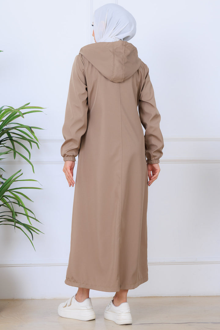 BNG Women Patterned Long Coat O1215 Mink - Lebanon