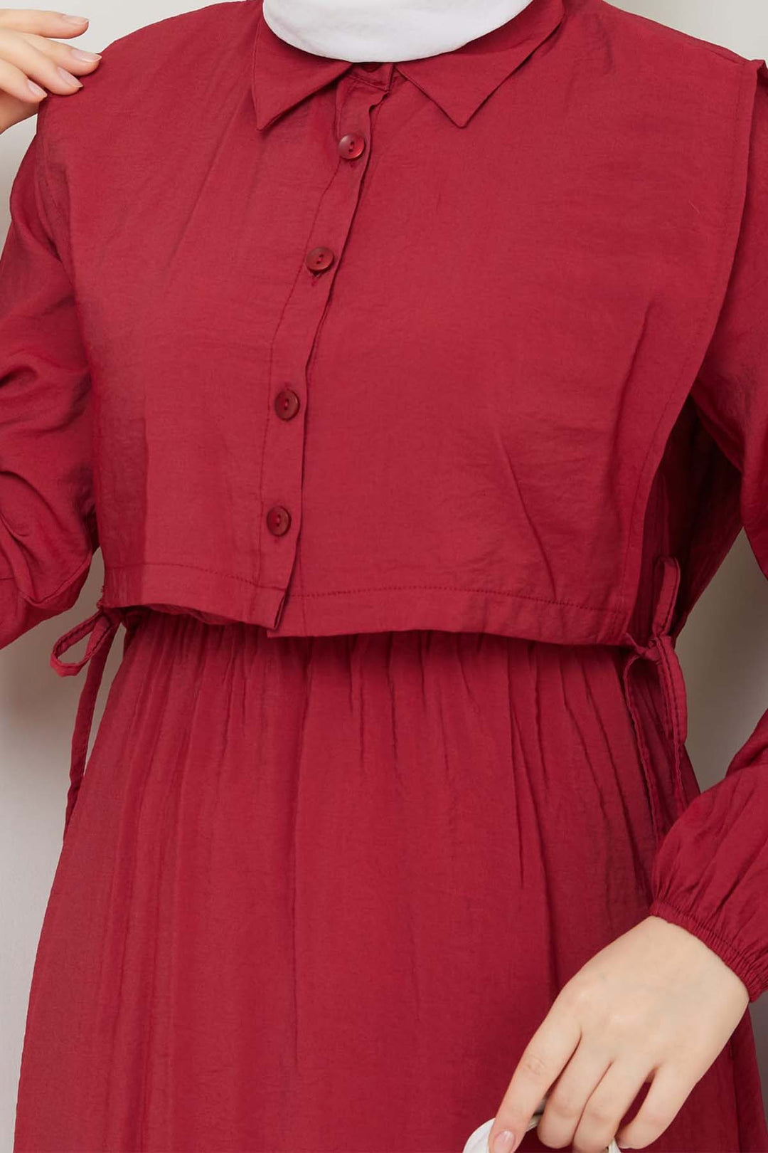 BNG Women Yelekli Elbise Bordo 4735 - St. Clair Shores