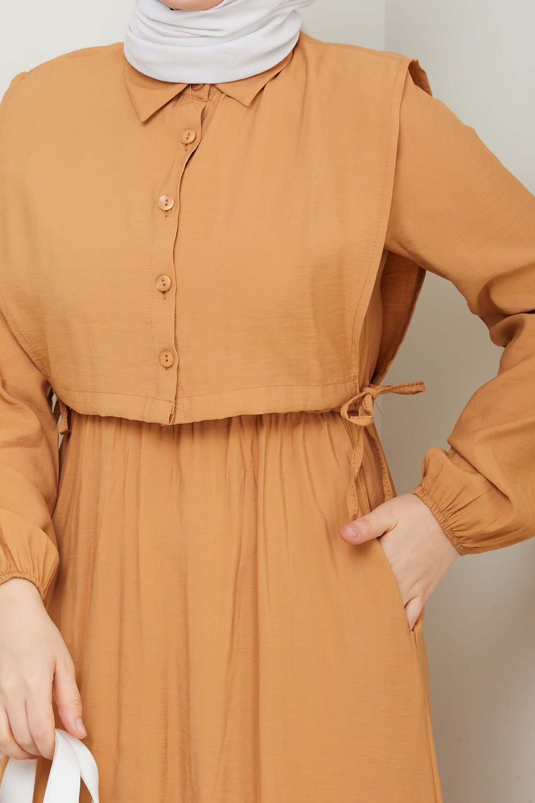 BNG Women Yelekli Elbise Camel 4735 - Meaux