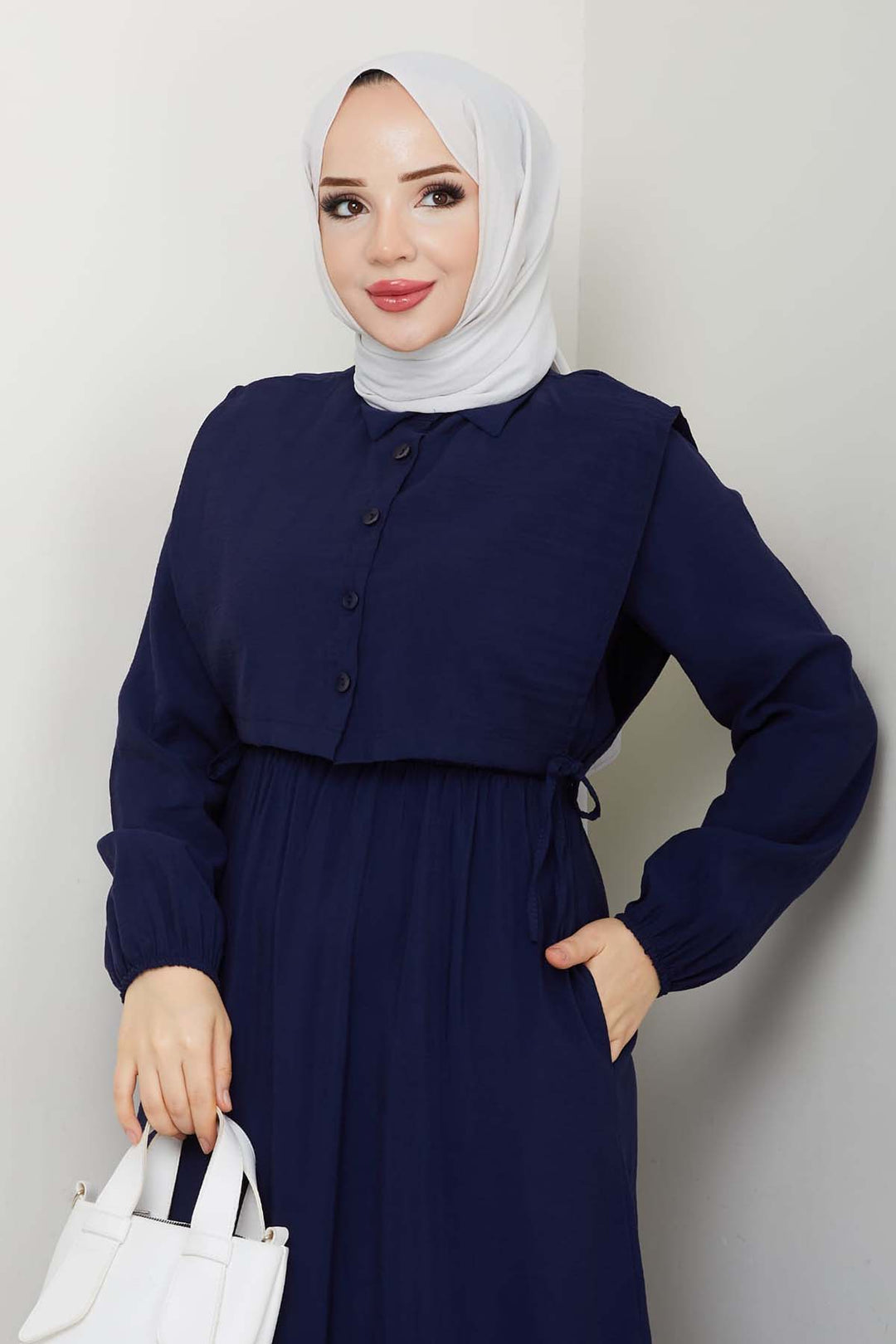 BNG Women Yelekli Elbise Lacivert 4735 - Wermelskirchen