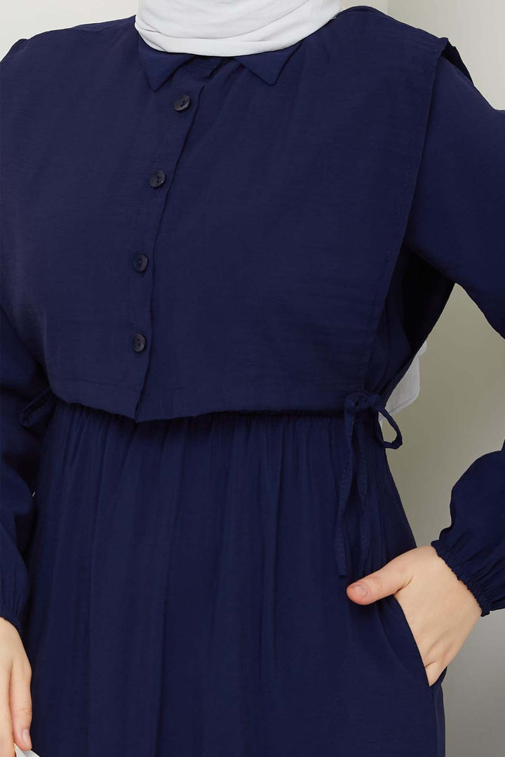 BNG Women Yelekli Elbise Lacivert 4735 - Wermelskirchen