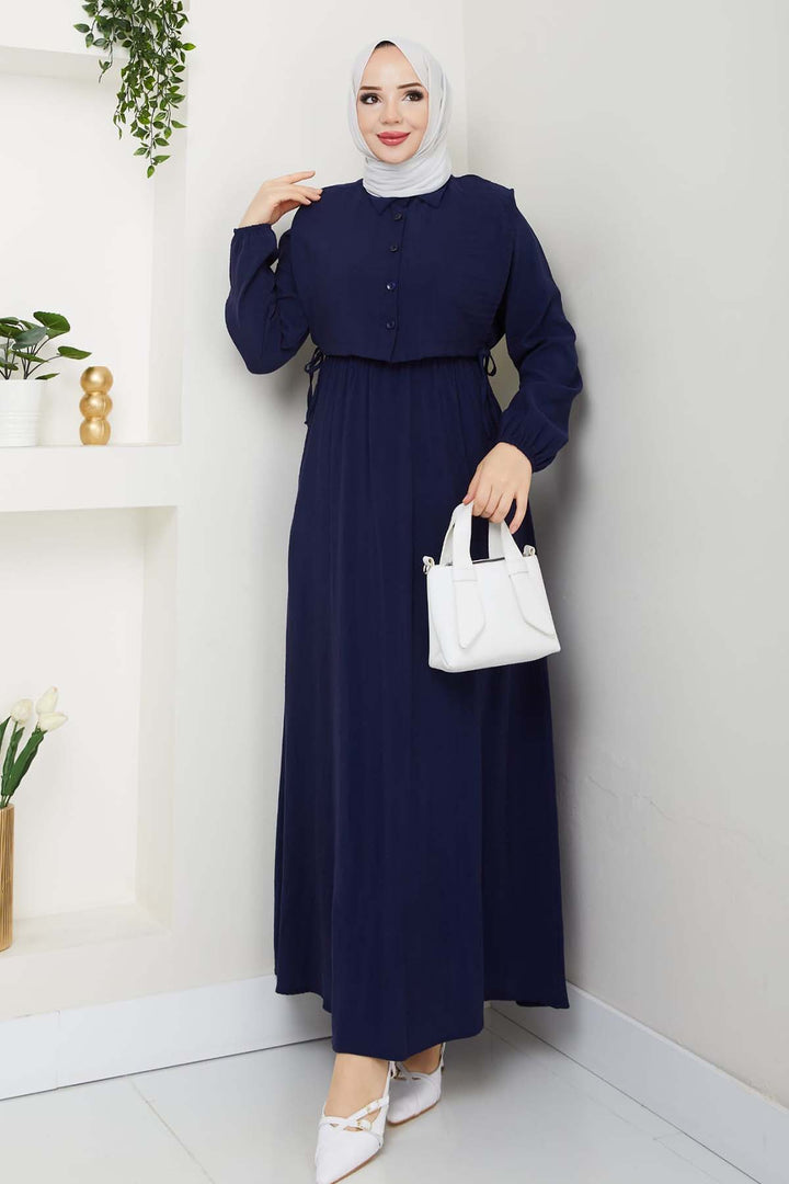 BNG Women Yelekli Elbise Lacivert 4735 - Wermelskirchen