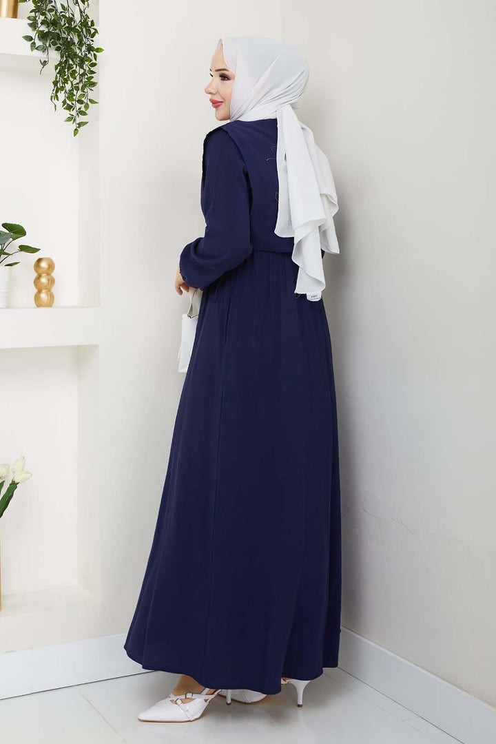 BNG Women Yelekli Elbise Lacivert 4735 - Wermelskirchen