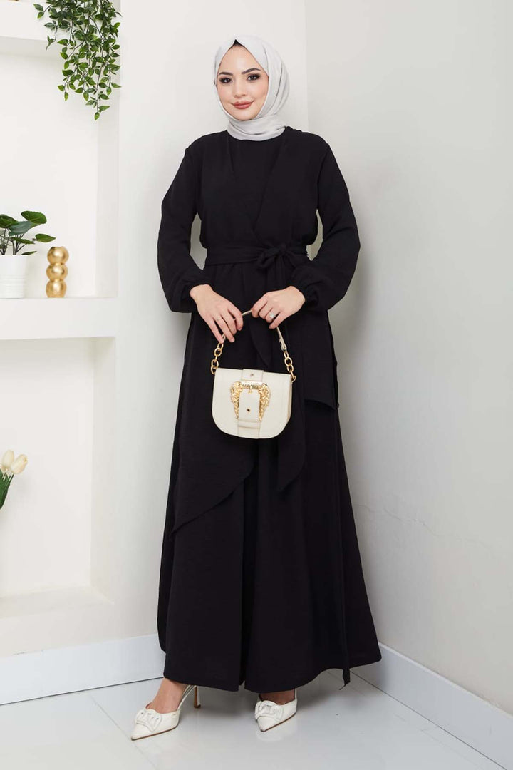 BNG Women Tesettür İkili Takım Siyah 4743 - Lebanon