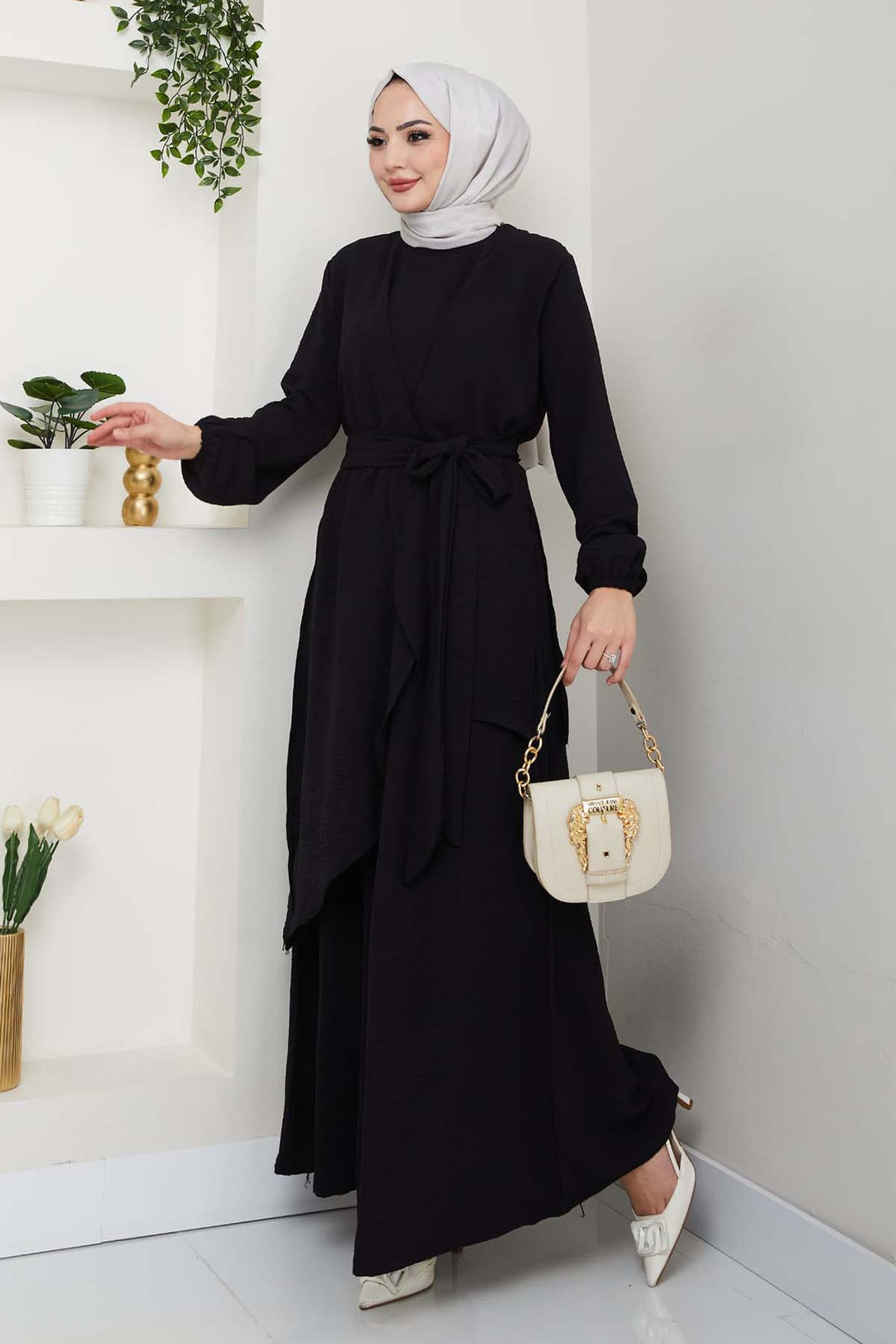 BNG Women Tesettür İkili Takım Siyah 4743 - Lebanon