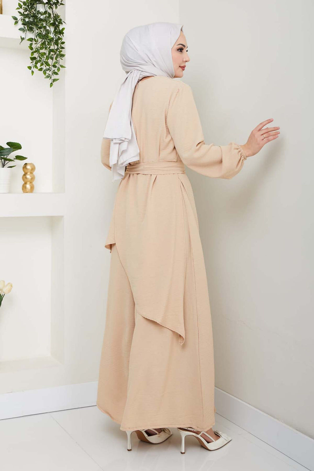 BNG Women Hijab Two-Piece Set Stone Color 4743 - Casalecchio di Reno