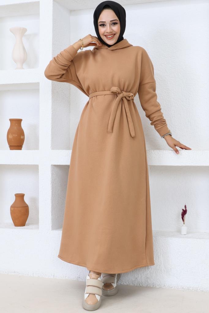 BNG Women Three Thread Hooded Dress Camel - Clermont