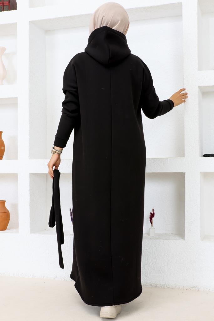 BNG Women Three-Thread Hooded Dress Black - Clermont