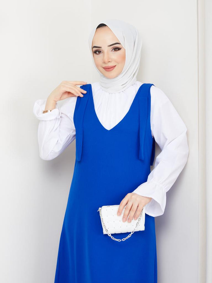 BNG قميص نسائي + فستان بذلة ساكس بلو - كليرمونت