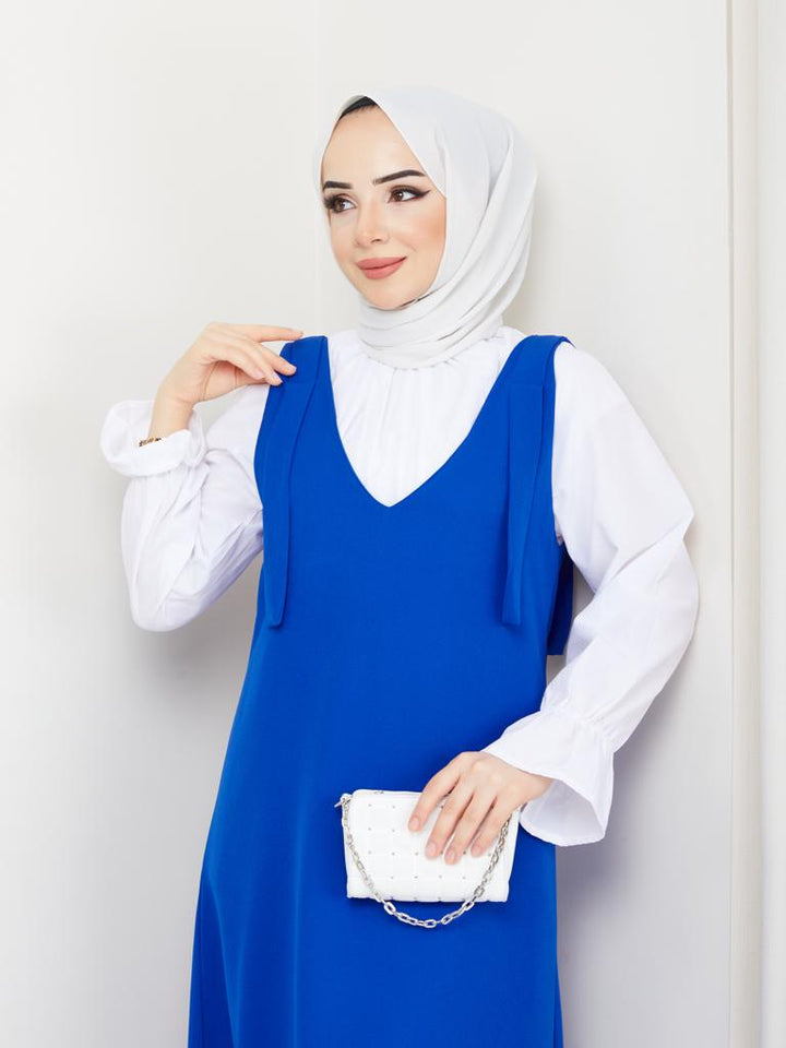BNG قميص نسائي + فستان بذلة ساكس بلو - كليرمونت