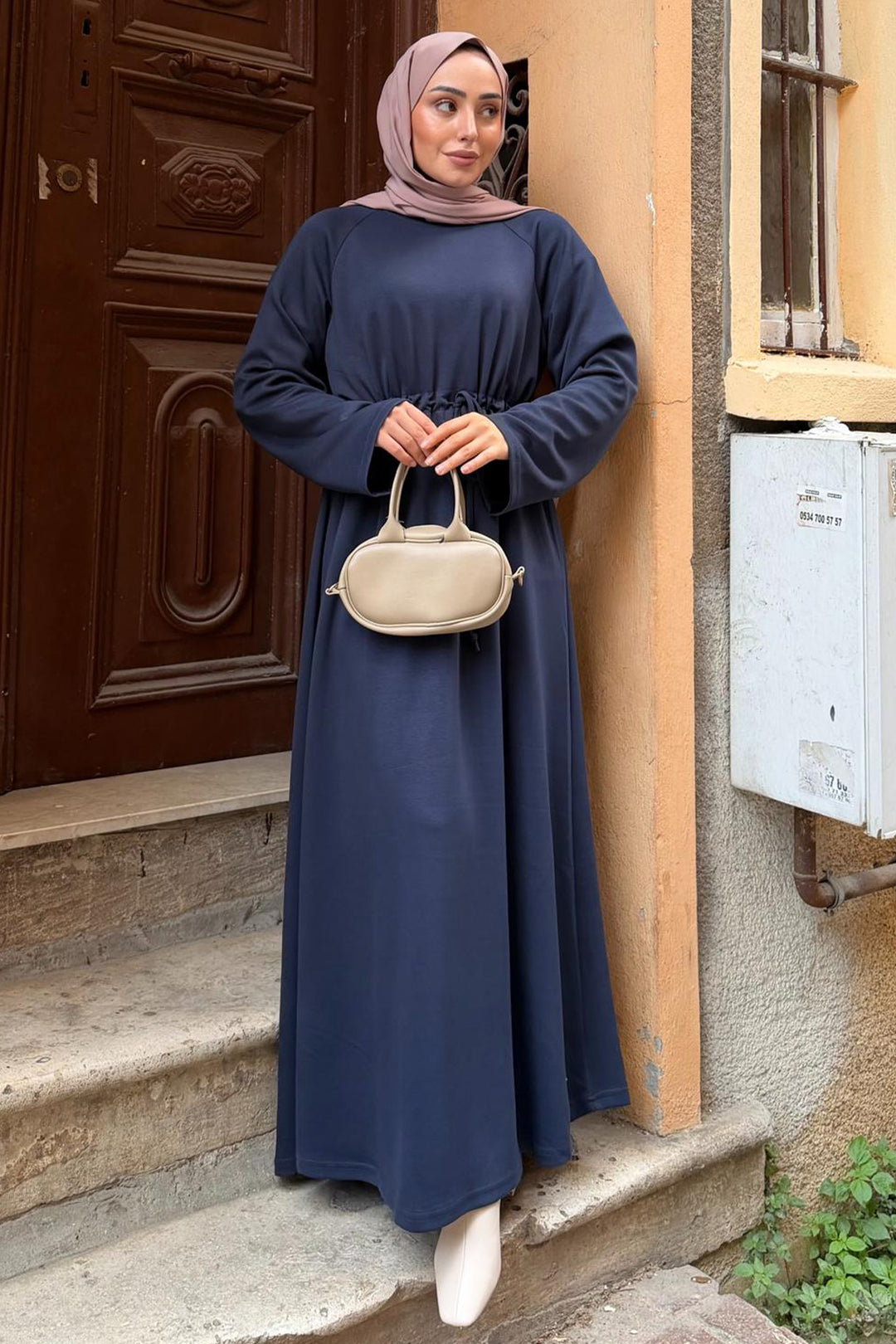 BNG Women Oyşo Tesettür Elbise Z5711 Antrasit - Ivano-Frankivsk