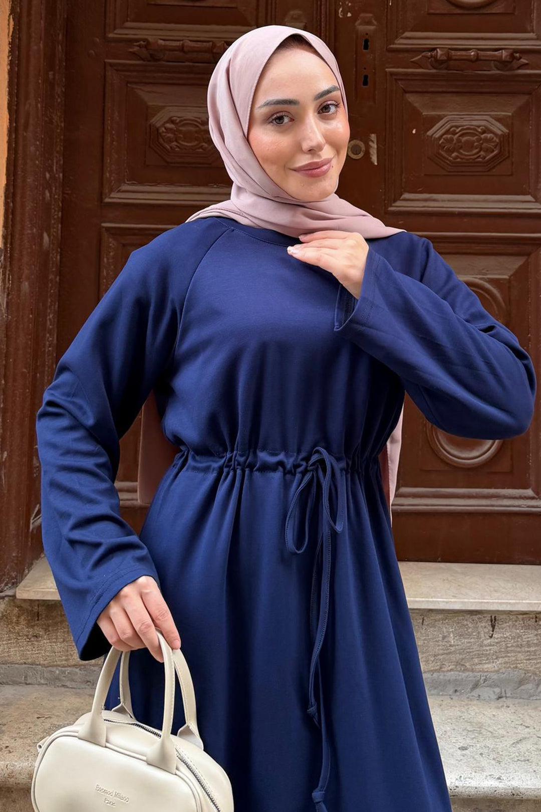 BNG Women Oyşo Tesettür Elbise Z5711 Lacivert - Catford