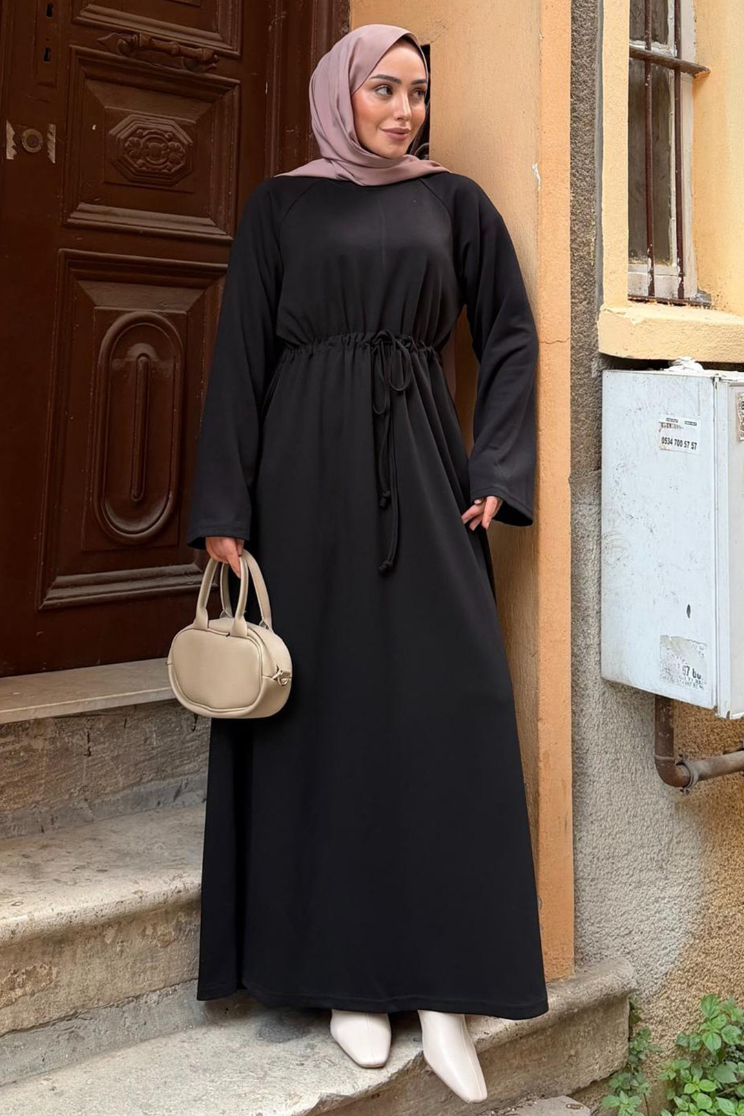 BNG Women Oyşo Hijab Dress Z5711 Black - Spruce Grove
