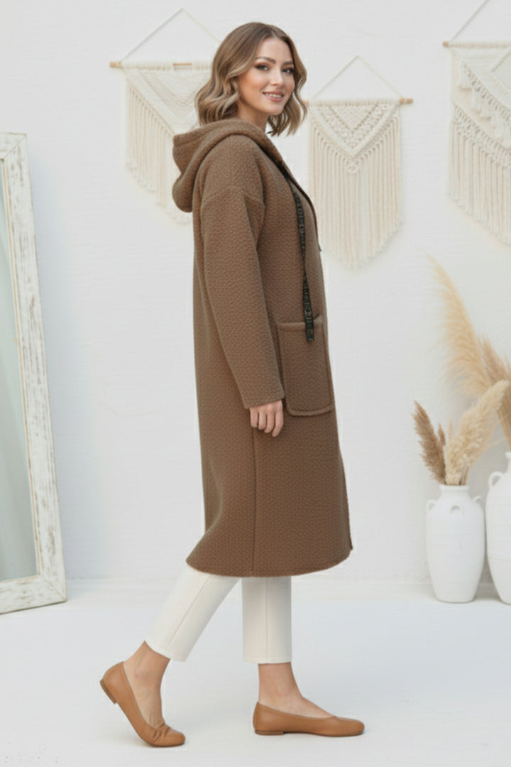 BNG Women Zippered Plush Robe Z4739 Mink - Bragadiru