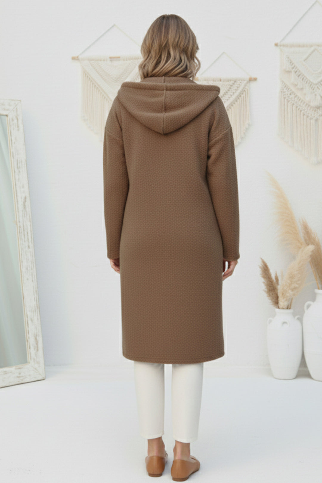 BNG Women Zippered Plush Robe Z4739 Mink - Bragadiru
