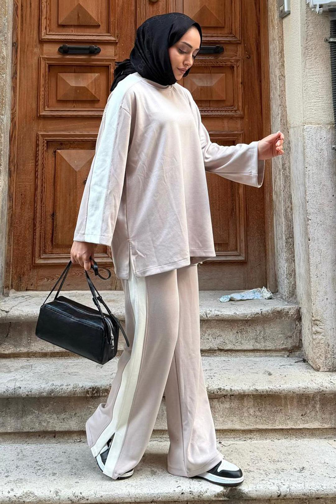 BNG Women Oyşo Yandan Şerit Takım Z5713 Bej - Saint John