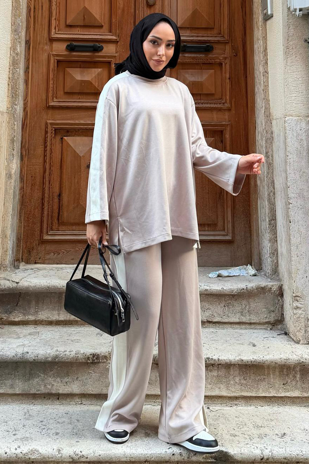 BNG Women Oyşo Yandan Şerit Takım Z5713 Bej - Saint John