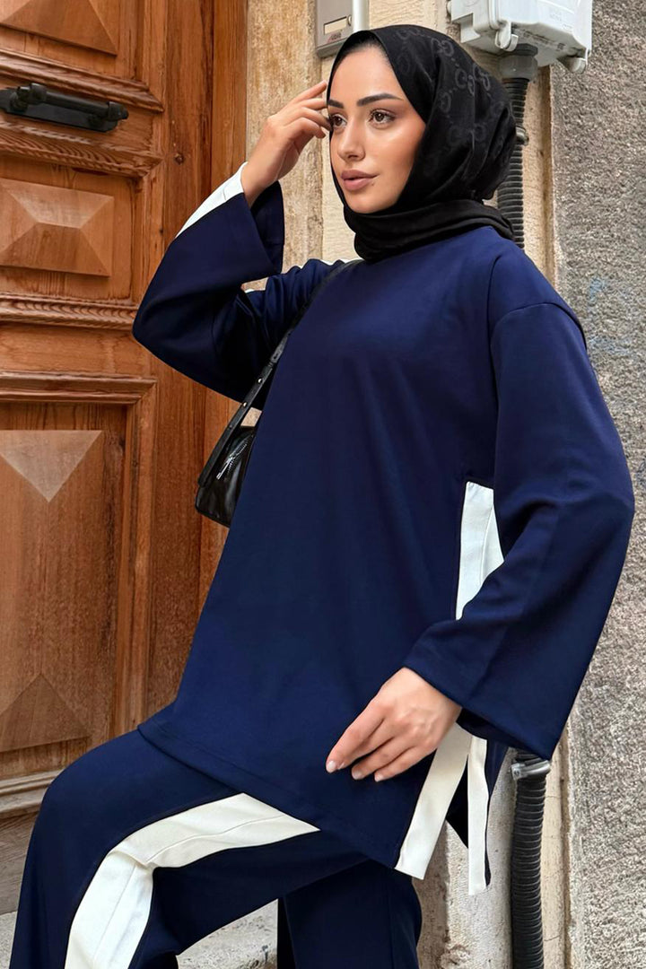 BNG Women Oyşo Yandan Şerit Takım Z5713 Lacivert - Cadereyta Jiménez