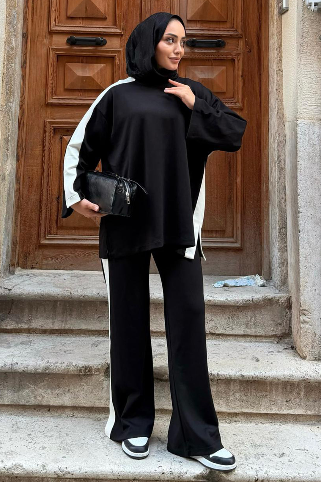 BNG Women Oyşo Yandan Şerit Takım Z5713 Siyah - Ciudad General Escobedo