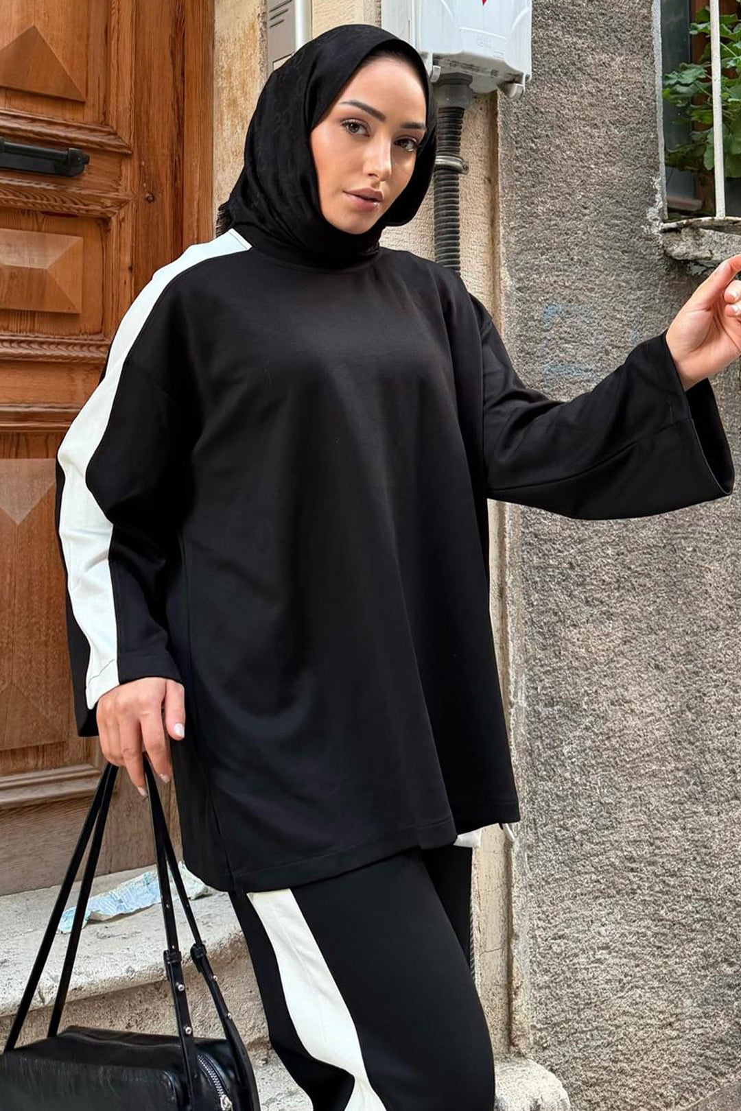 BNG Women Oyşo Yandan Şerit Takım Z5713 Siyah - Ciudad General Escobedo