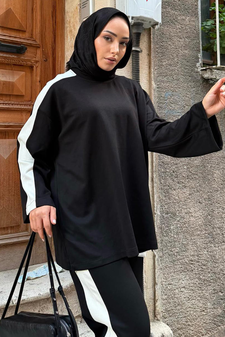 BNG Women Oyşo Yandan Şerit Takım Z5713 Siyah - Ciudad General Escobedo